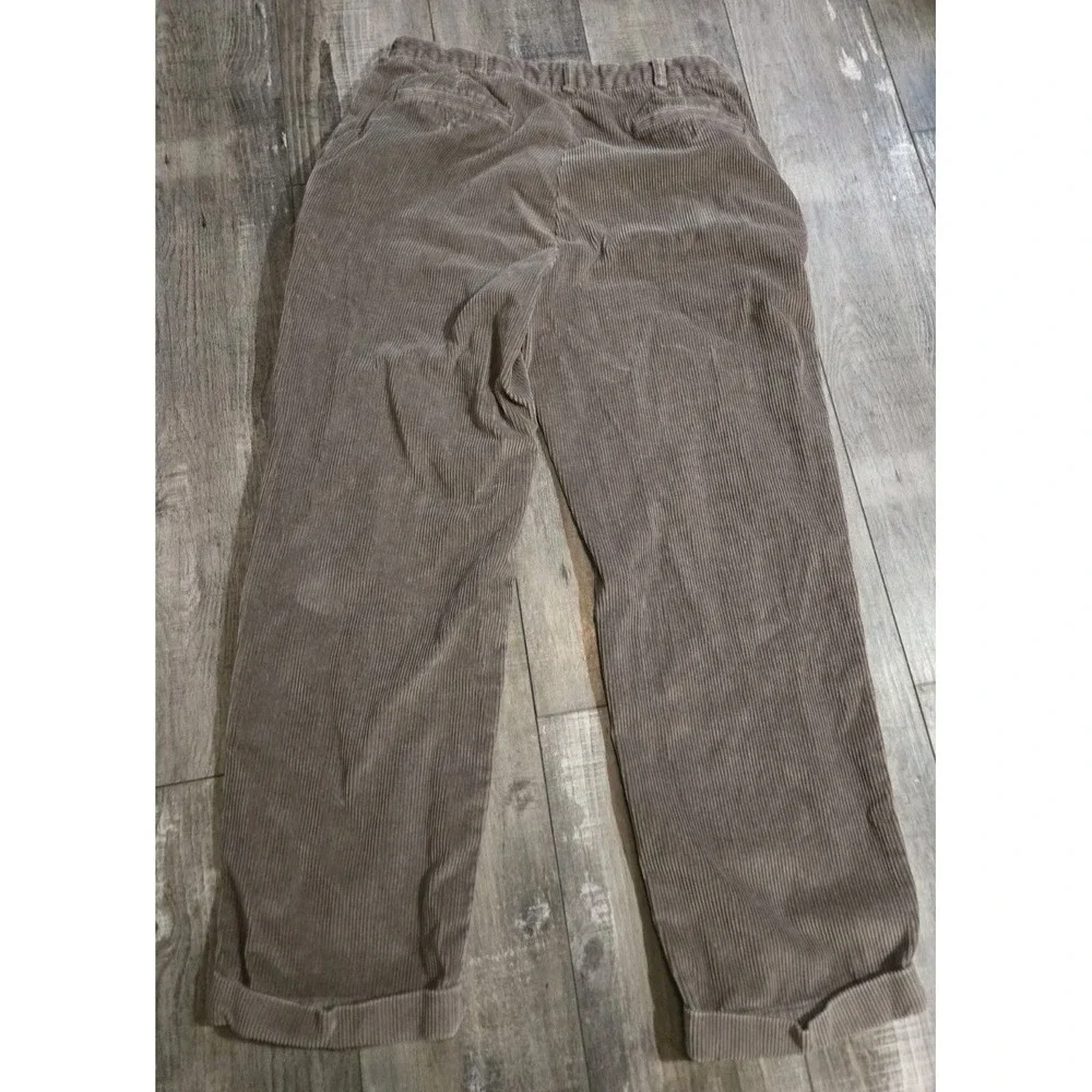 VTG Men's Brooks Brothers Beige Brown Casual Dress Elliot Corduroy Pants Sz35x30